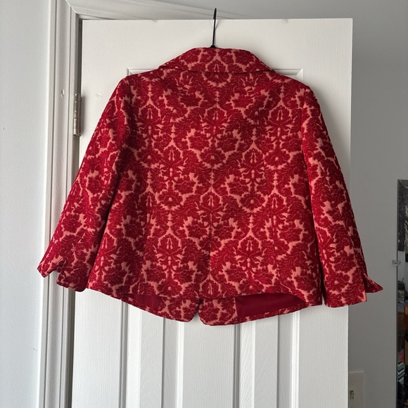 Talbots Red and Pink Teddy Jacket - Picture 4 of 6